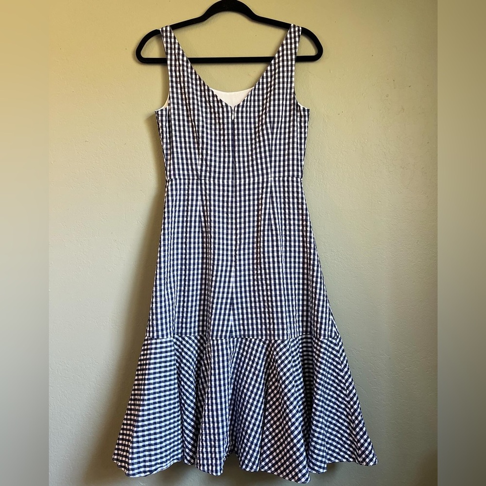 J crew Gingham Ruffled Dress - Picture 2 of 3